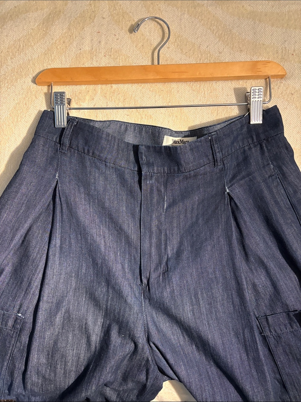 MaxMara Dark Blue Wide-Leg Jeans - Picture 4 of 7